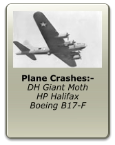 Plane Crashes:- DH Giant Moth HP Halifax Boeing B17-F